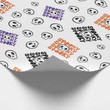 Halloween se burla del diseño de papel de envolvim