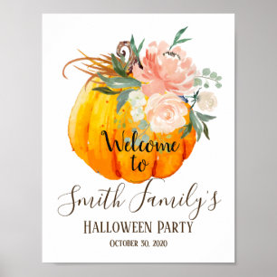 Halloween, señal de bienvenida de calabaza