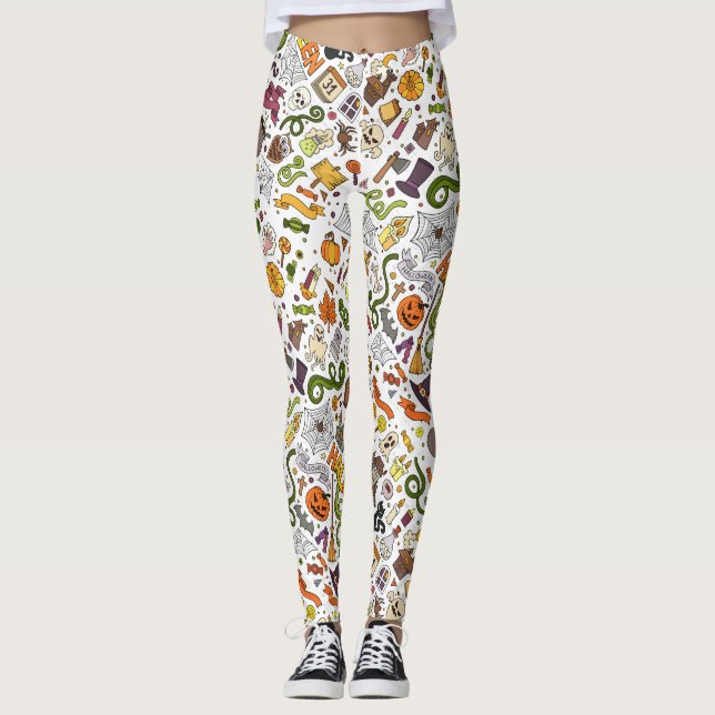 Halloween sensorial diseña leggings (Anverso)