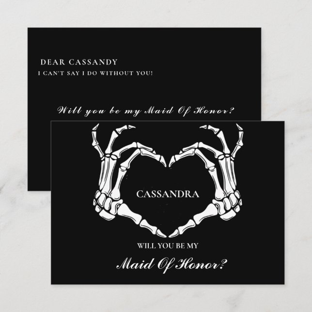 Halloween será mi tarjeta de propuesta para la dam (Anverso / Reverso)