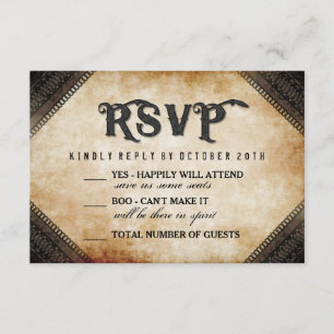 Halloween Skeleton Brown Boda gótica RSVP
