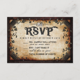 Halloween Skeleton Brown Boda gótica RSVP