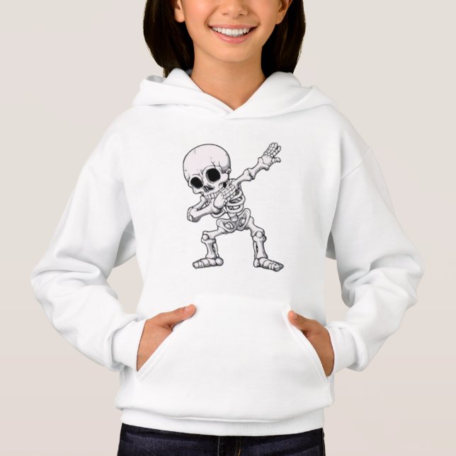 Halloween Skeleton Dabbing T-Shirt (Anverso)