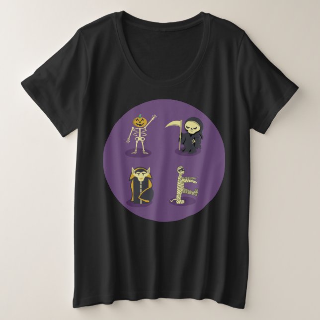 Halloween Skeleton Dracula Mummy Grim Reaper (Anverso del diseño)