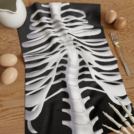 Halloween Skeleton Rib Cage Bones Kitchen Toalla