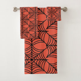 Halloween Spider Webs on Orange