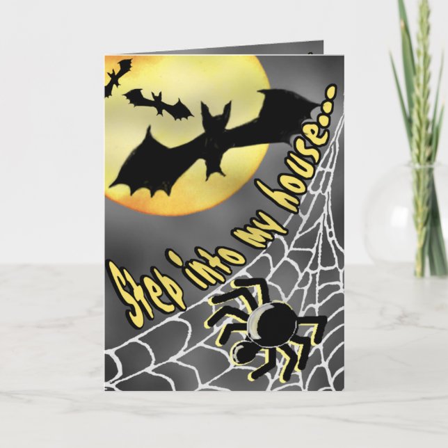 HALLOWEEN SPIDERS & BATS Invitación (Anverso)