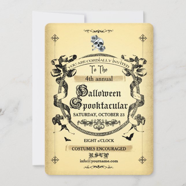 Halloween ~ Spooktacular1 - Tarjeta de invitación (Anverso)