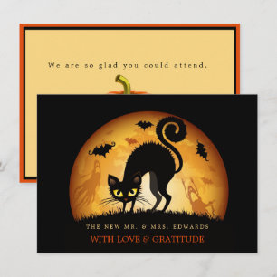 Halloween Spooky Boda - Tarjeta de agradecimiento