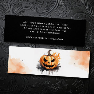 Halloween tarjeta de presentación de pendientes de