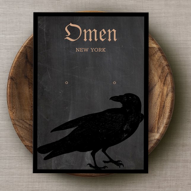 Halloween Tema Black Crow Earring Display Card (Subido por el creador)