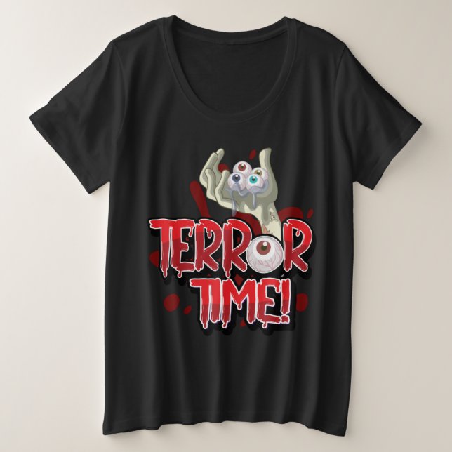 Halloween Terror Time Zombie Hand con ojos (Anverso del diseño)