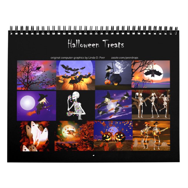 Halloween trata el calendario original de la pared (Tapa)