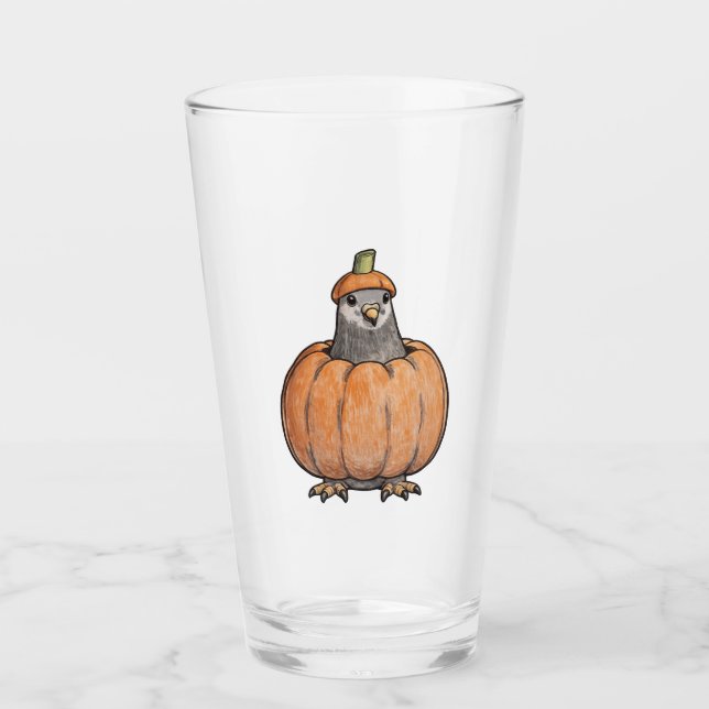 Halloween Trinkglas Taube  (Anverso)