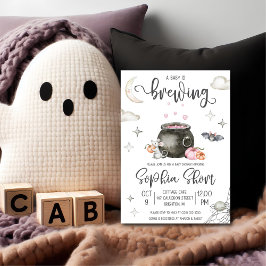 Halloween Un bebé está preparando invitación a Bab