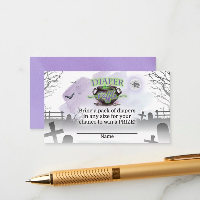 Halloween Un bebé está preparando la tarjeta Raffl (Anverso/Reverso In Situ)