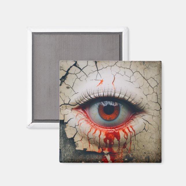 Halloween un ojo que llora imán de sangre (Anverso/Reverso)