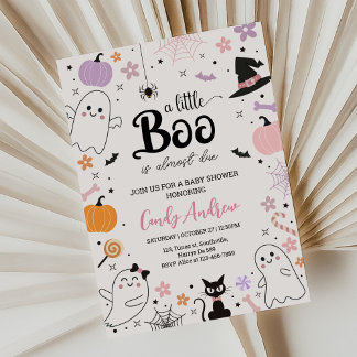 Halloween Un Pequeño Boo Invitación a Baby Shower