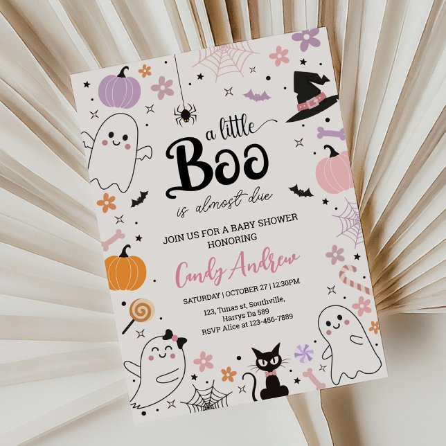 Halloween Un Pequeño Boo Invitación a Baby Shower (Subido por el creador)