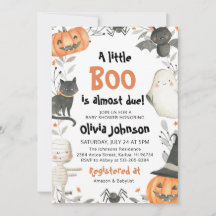 Halloween Un Pequeño Boo Invitación a Baby Shower