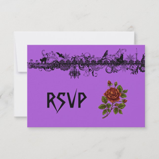Halloween Wedding RSVP (Anverso)