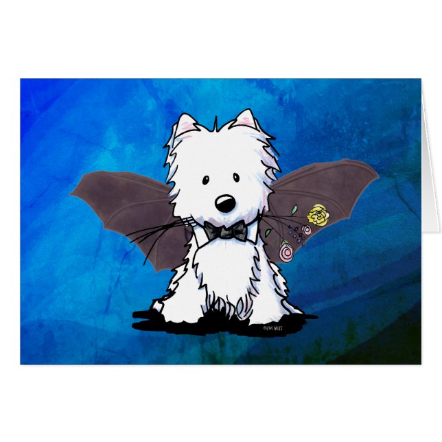 Halloween Westie Terrier Bat Dog (Anverso (Horizontal))