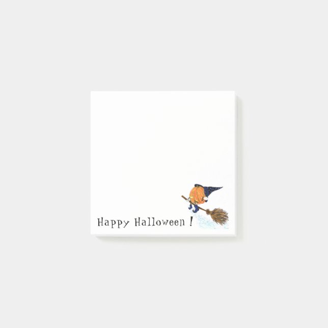 Halloween Witch Pumpkin Flying Post lo nota (Anverso)