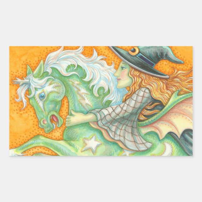 HALLOWS EVCH WITCH Y HORSE PEGATINAS Rec SHEET (Anverso)
