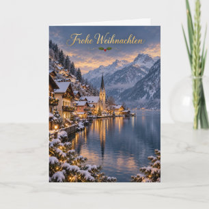 Hallstatt Invierno junto al lago Feliz Navidad