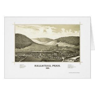 Hallstead, mapa panorámico del PA - 1887