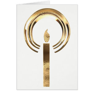 Halo alrededor de Candle Flame Navidades de oro el