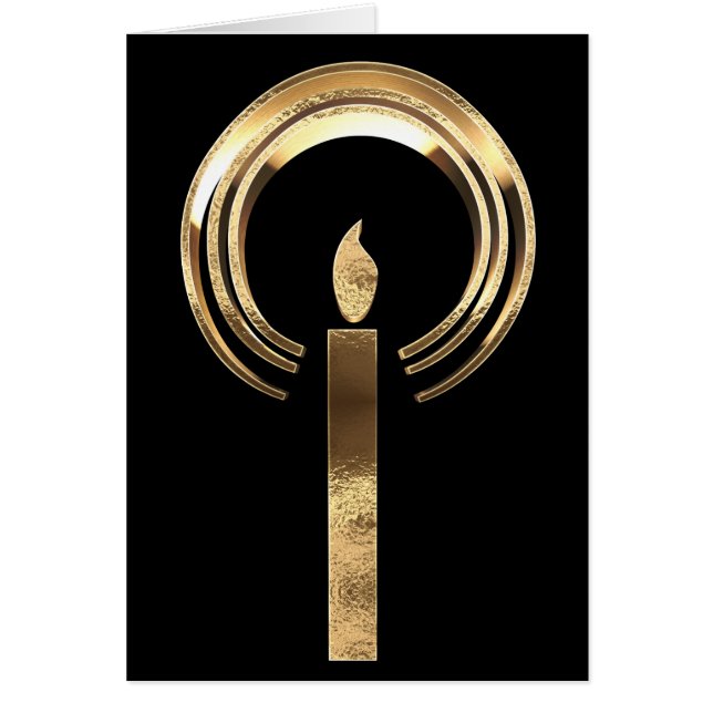 Halo alrededor de Navidades de oro y negro con vel (Frente)