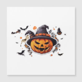 Haloween Pumpkin Head Pegatina Transparente