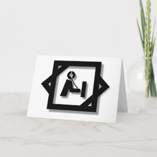 Ham Radio 3-D Logotipo Tarjetas en blanco para Per