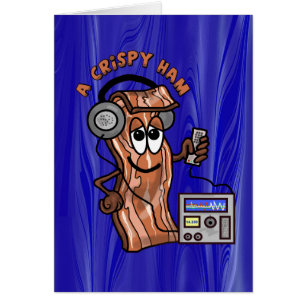 Ham Radio Bacon Operator Graciosa Tarjeta de Salud