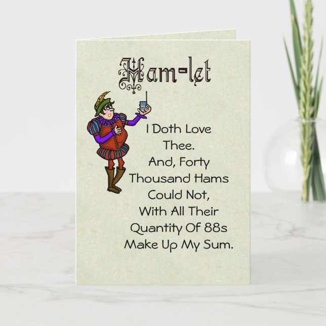 Ham Radio Hamlet Cita Tarjeta de San Valentín de a (Anverso)