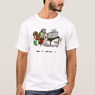 Ham Radio Santa "Nice" Morse Code Camiseta navideñ