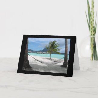Hamaca en la tarjeta de Bora Bora