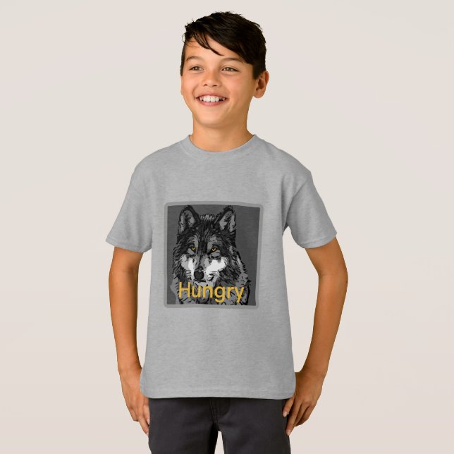 Hambre - Camiseta básica para niños (Anverso completo)