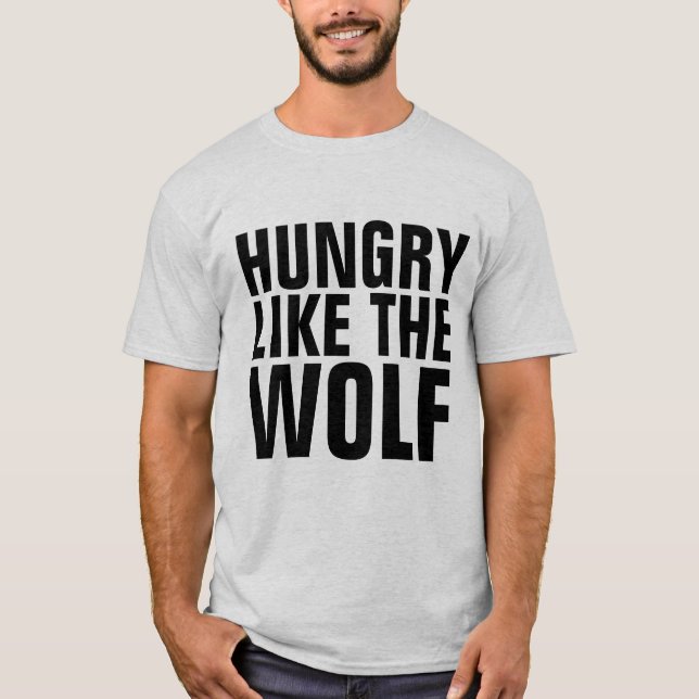 HAMBRE COMO LAS Camisetas WOLF Vintage (Anverso)