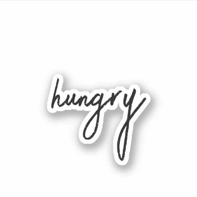 Hambre, Pegatina estético de libros de texto para  (Anverso)