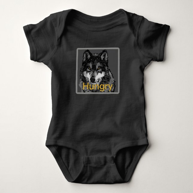 Hambriento - Bodysuit de jersey para bebé (Anverso)