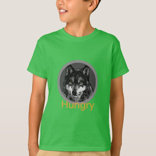 Hambriento - Camiseta básica para niños (Anverso)