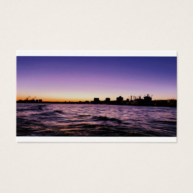 Hamburg Harbour Silhouette Sunset (Frente)