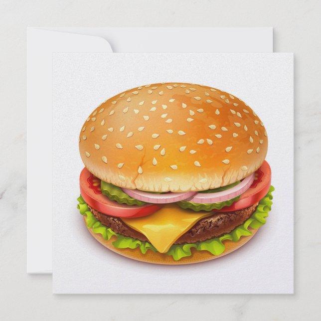 Hamburger BBQ Cook Out - 4 de julio Invitación (Anverso)
