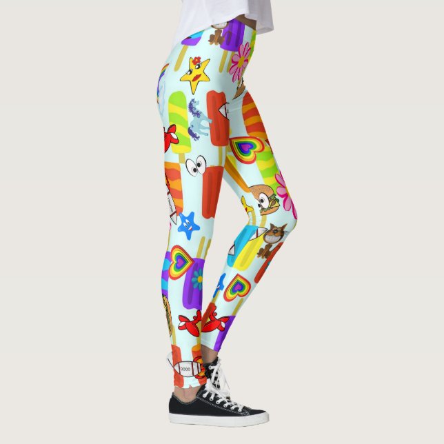 Hamburger Hearts Ice Cream Leggings (Derecha)