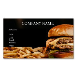 HAMBURGERS DE TARJETAS DE NEGOCIO DE PLANTILLAS BÁ