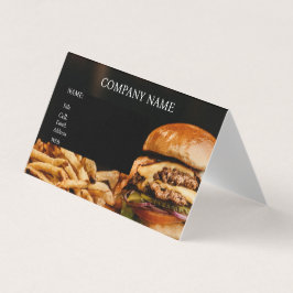 HAMBURGERS DE TARJETAS DE NEGOCIO DE PLANTILLAS BÁ