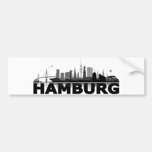 Hamburgo City horizonte de pegatinas de automóvil