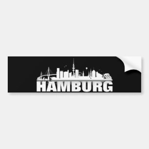 Hamburgo City horizonte de pegatinas de automóvil